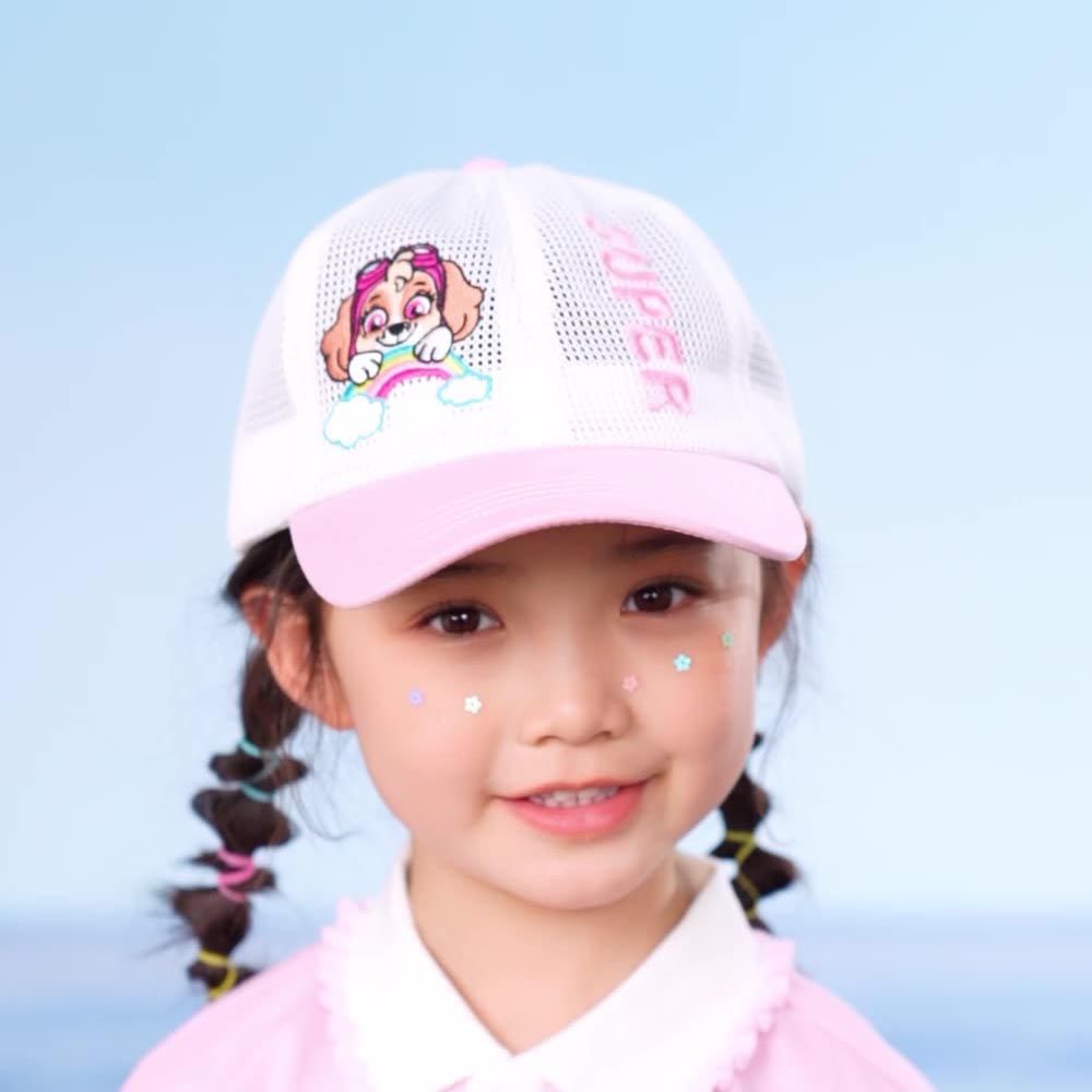 汪汪隊兒童立體造型防曬遮陽帽-卡通人物-天天-粉色
