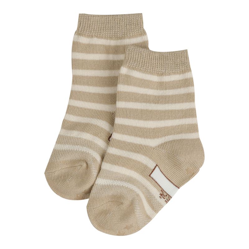 akachan honpo - 襪子3雙組-小熊-淺卡其色 (9~14cm)