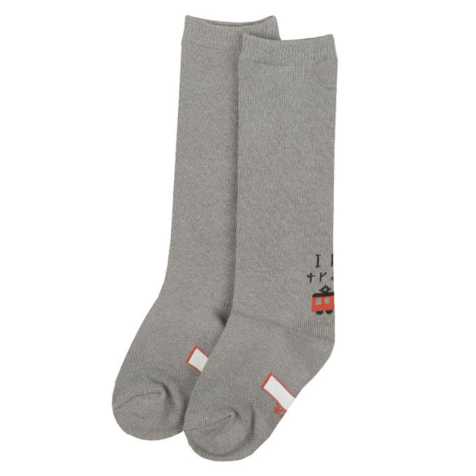 akachan honpo - 長筒襪3雙組-電車-深藍色 (9~14cm)