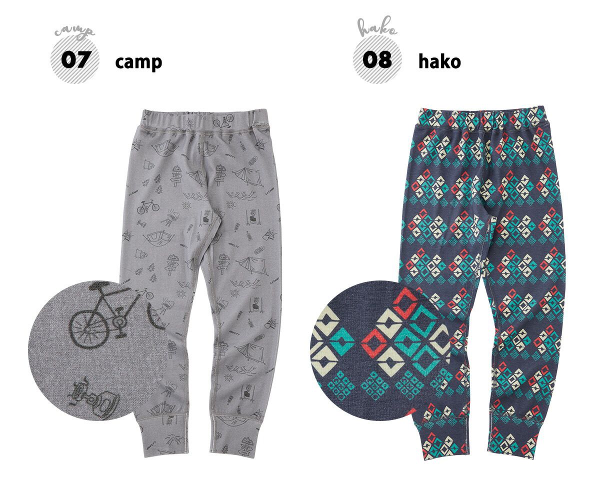 日本服飾代購 - 防蚊加工 繽紛印花薄長褲-露營道具-深灰