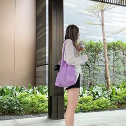 理理 liil - 輕隨性編織純色多功能網袋-紫