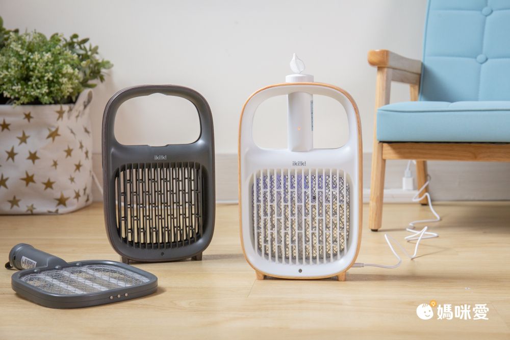 2in1日系美型捕蚊器/電蚊拍，三重防護網，安全不觸電