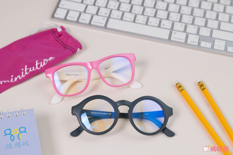 MiniTutu - 藍光眼鏡-圓框綠-綠色