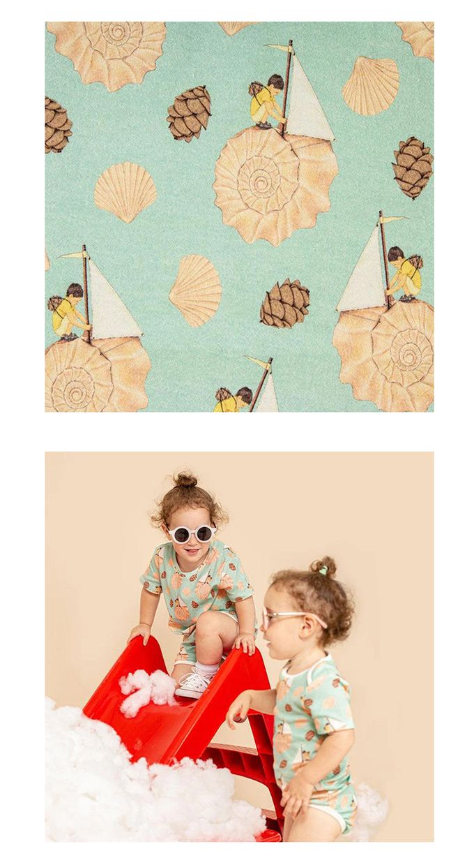 英國 SLEEP NO MORE - 100% 有機棉兒童圓領長袖上衣-貝殼帆船 (2-4 Y)