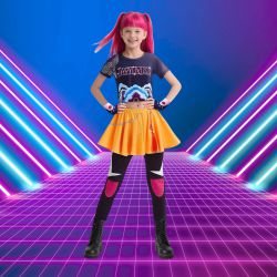 love, charlotte - K-Pop女團打歌造型服數位滿版印花B款-萬聖節變裝服-上衣+ 短裙含褲  (不含假髮+鞋子, 墜飾配件皆為數位印刷)