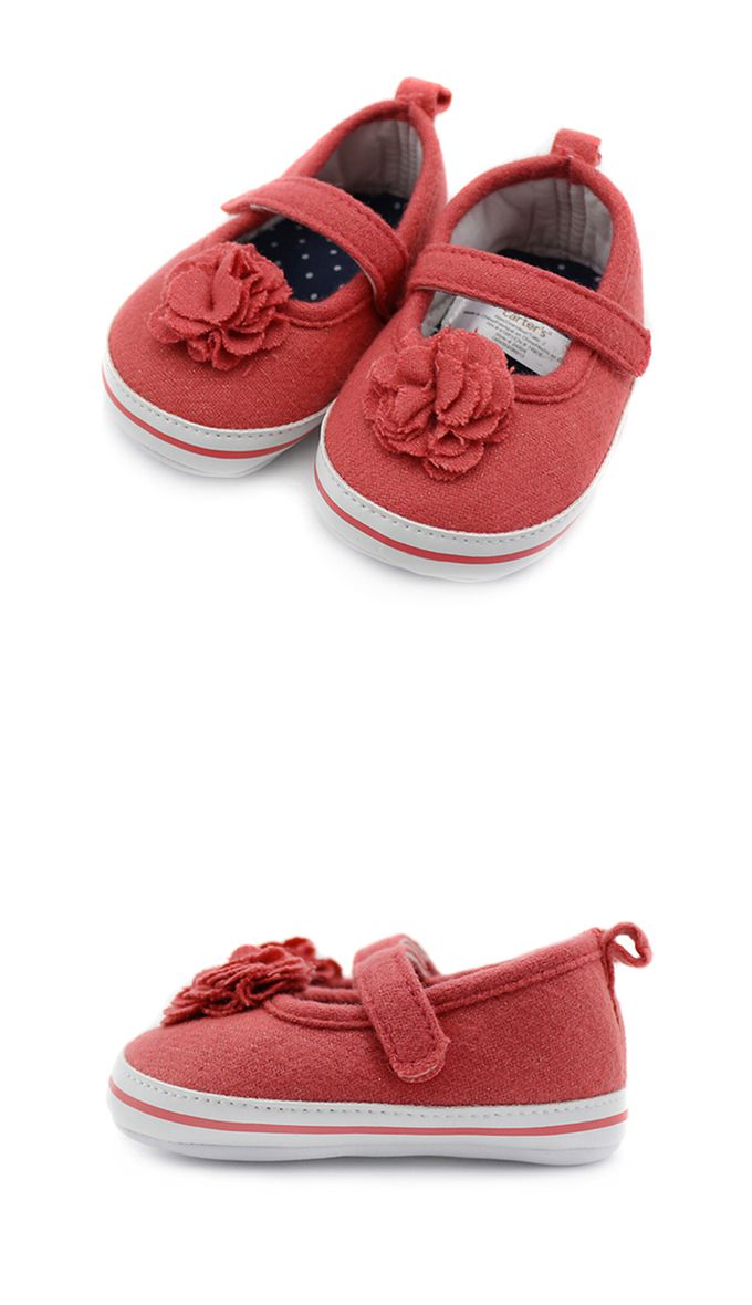 美國 Carter's - 珊瑚紅山茶花妞妞鞋