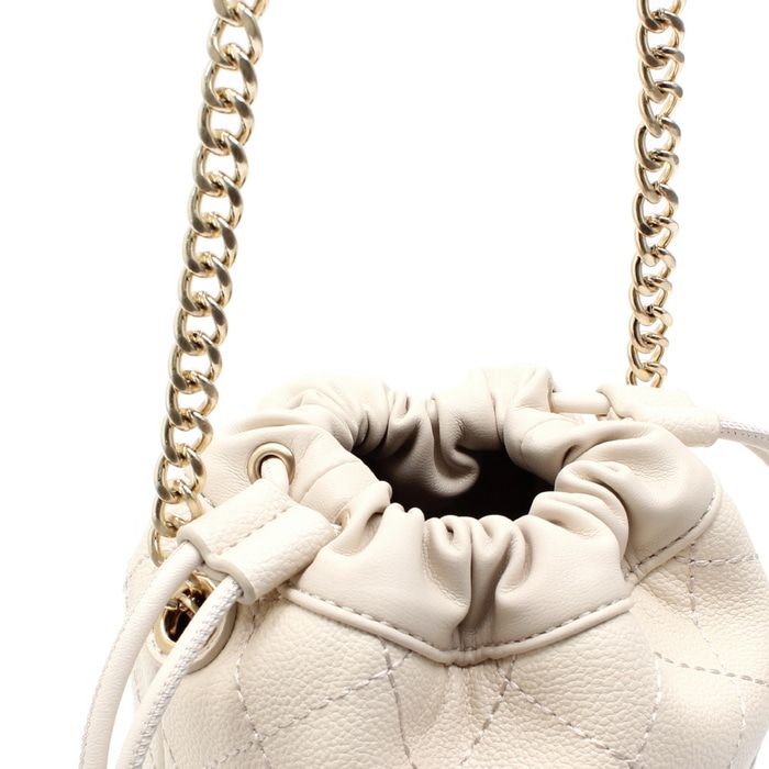 Saint Scott - Michelle金鍊菱紋水桶包-奶油白