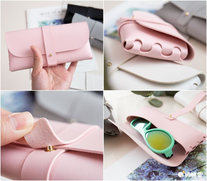 文藝簡約皮革眼鏡收納盒-黑色