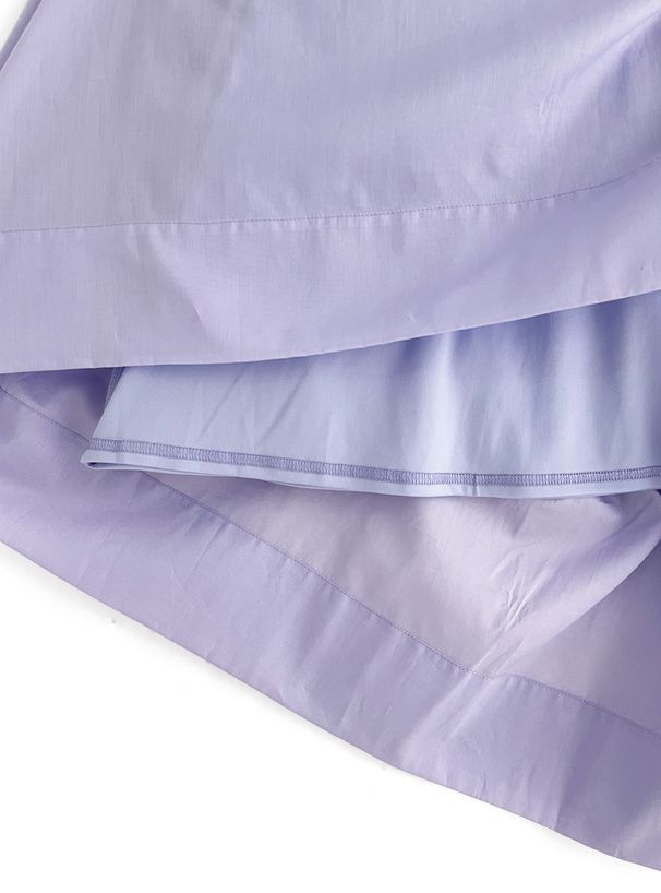 日本 GRL - 純棉花蕾絲滾邊修身長裙-奶茶棕 (M)