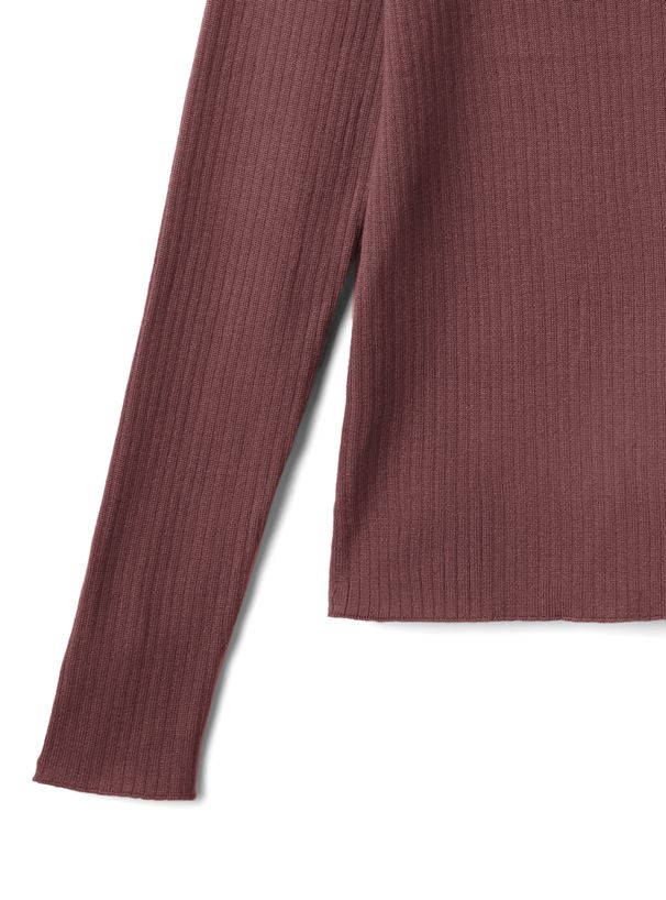 日本 GRL - 率性羅紋薄針織上衣-知性黑