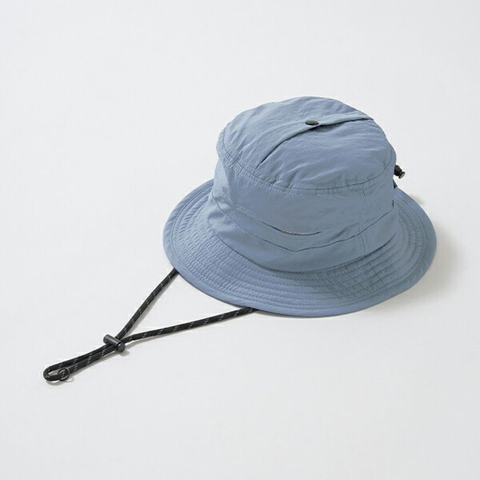 日本 b-ROOM - 防潑水 帥氣山系尼龍遮陽帽(可收納)-水藍