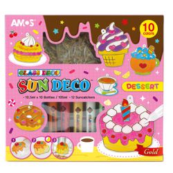 韓國 AMOS - 10色甜點蛋糕模型版DIY玻璃彩繪組
