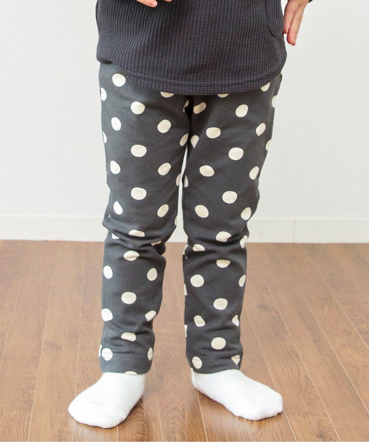 日本 BREEZE - 休閒百搭鬆緊長褲(9分丈)-碎花-淺鵝黃