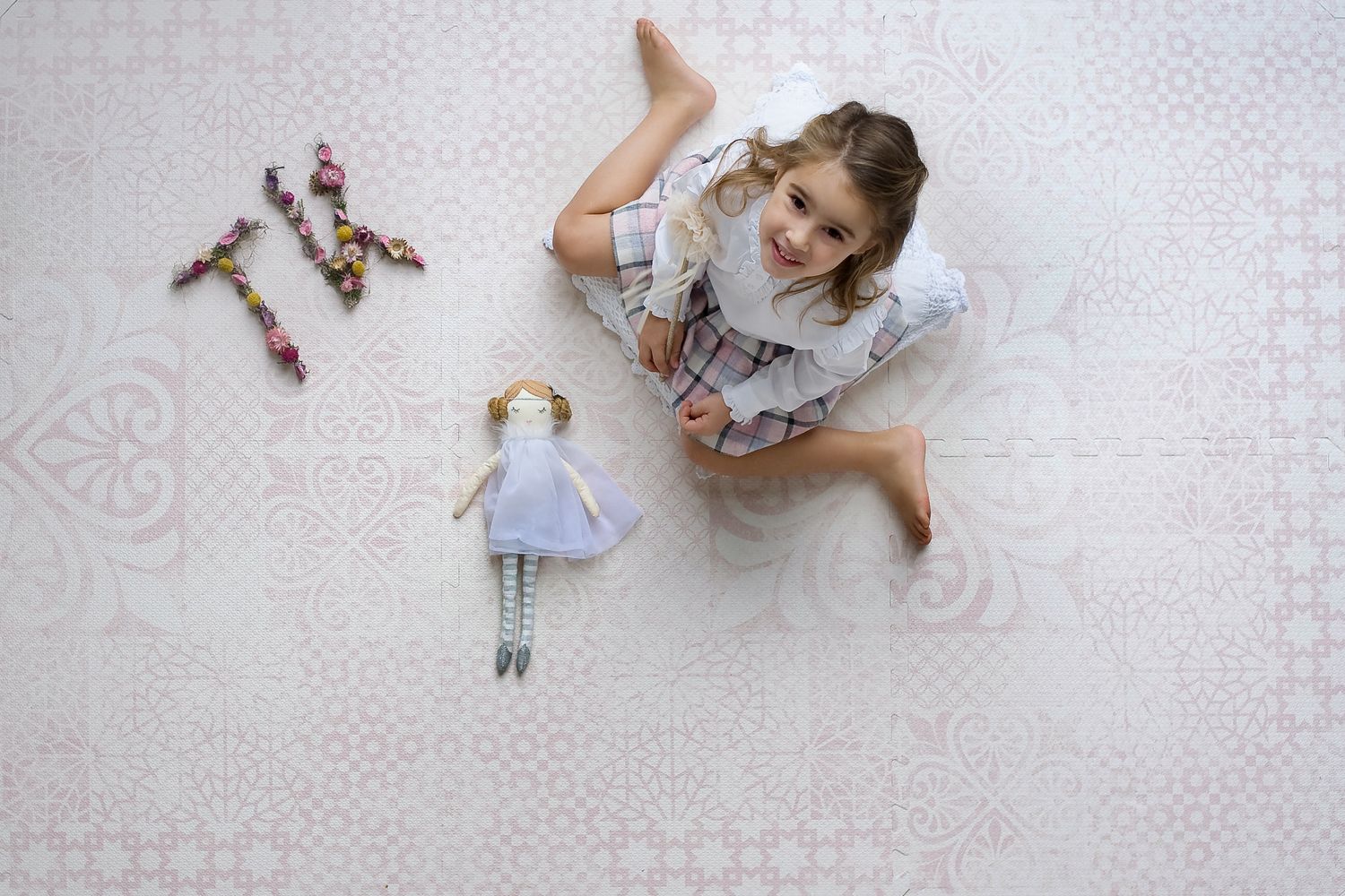 德國 toddlekind - 波斯風系列遊戲地墊-柔和粉-一組6片