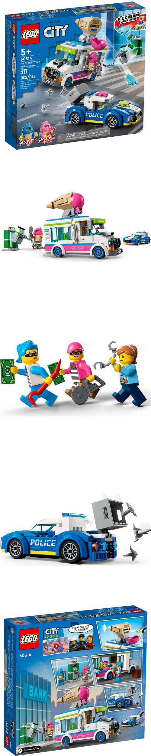 樂高 LEGO - 樂高積木 LEGO《 LT60314 》City 城市系列 - 冰淇淋卡車警匪追逐戰-317pcs