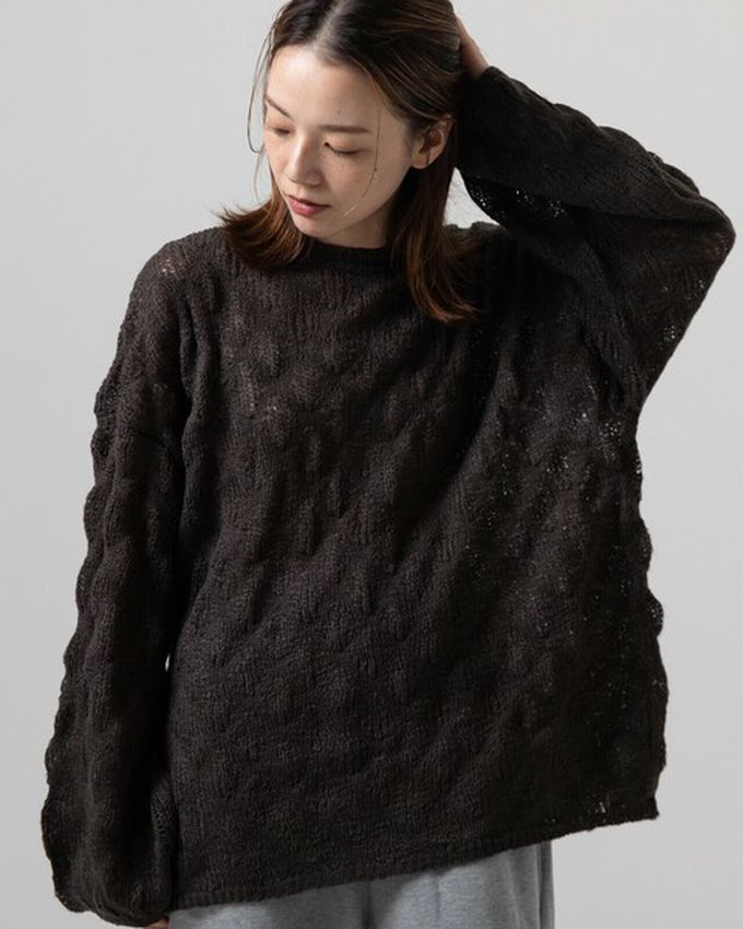 日本 gleam - 柔軟微透蓬鬆馬海毛針織上衣-寶貝藍