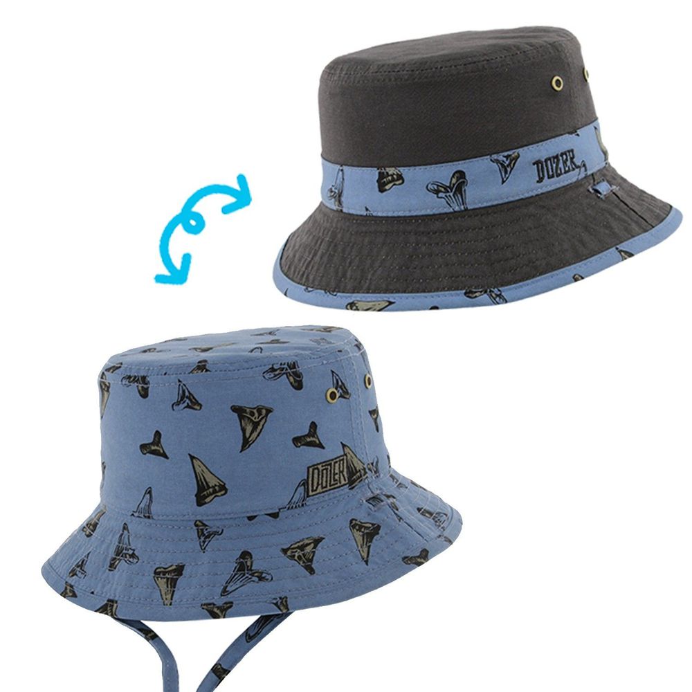 Millymook & Dozer - 藍色牛角雙面漁夫帽