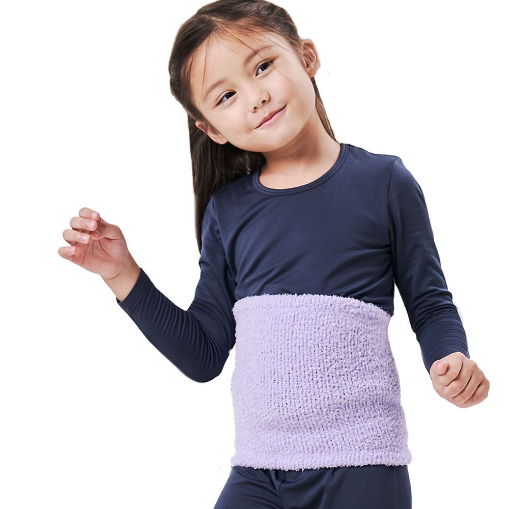 GIAT - 棉花糖超細棉柔萊卡彈力保暖肚圍-薰衣紫 (小段(適腰圍15-29吋))