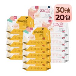 MOTHER-K - 自然純淨嬰幼兒濕紙巾-基本攜帶30抽-20包組