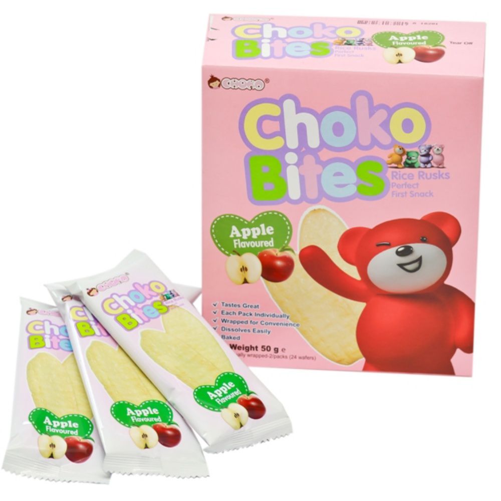 俏菓 Choko Bites - 米餅(6m+)-蘋果-50g-2枚x12包/盒