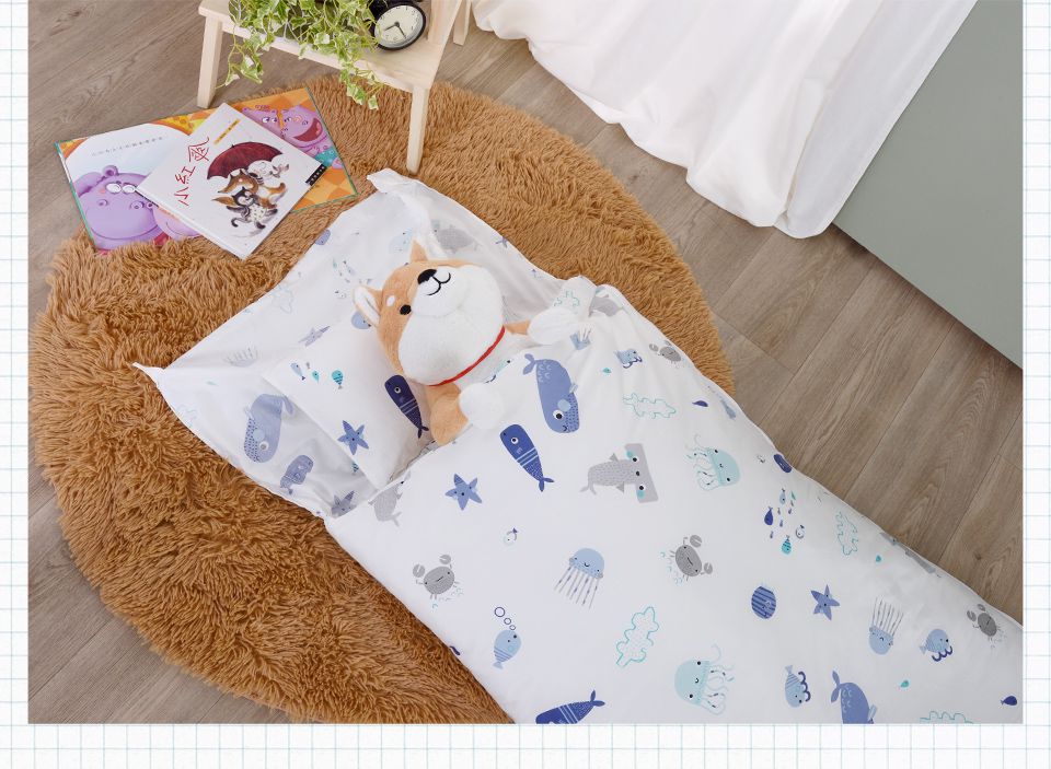 日本濱川佐櫻 - MIT純棉冬夏兩用兒童睡袋-游來游去