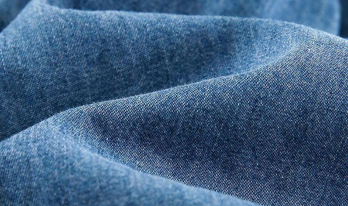 純棉百搭長袖牛仔連身裙-勤勞小蜜蜂-牛仔藍