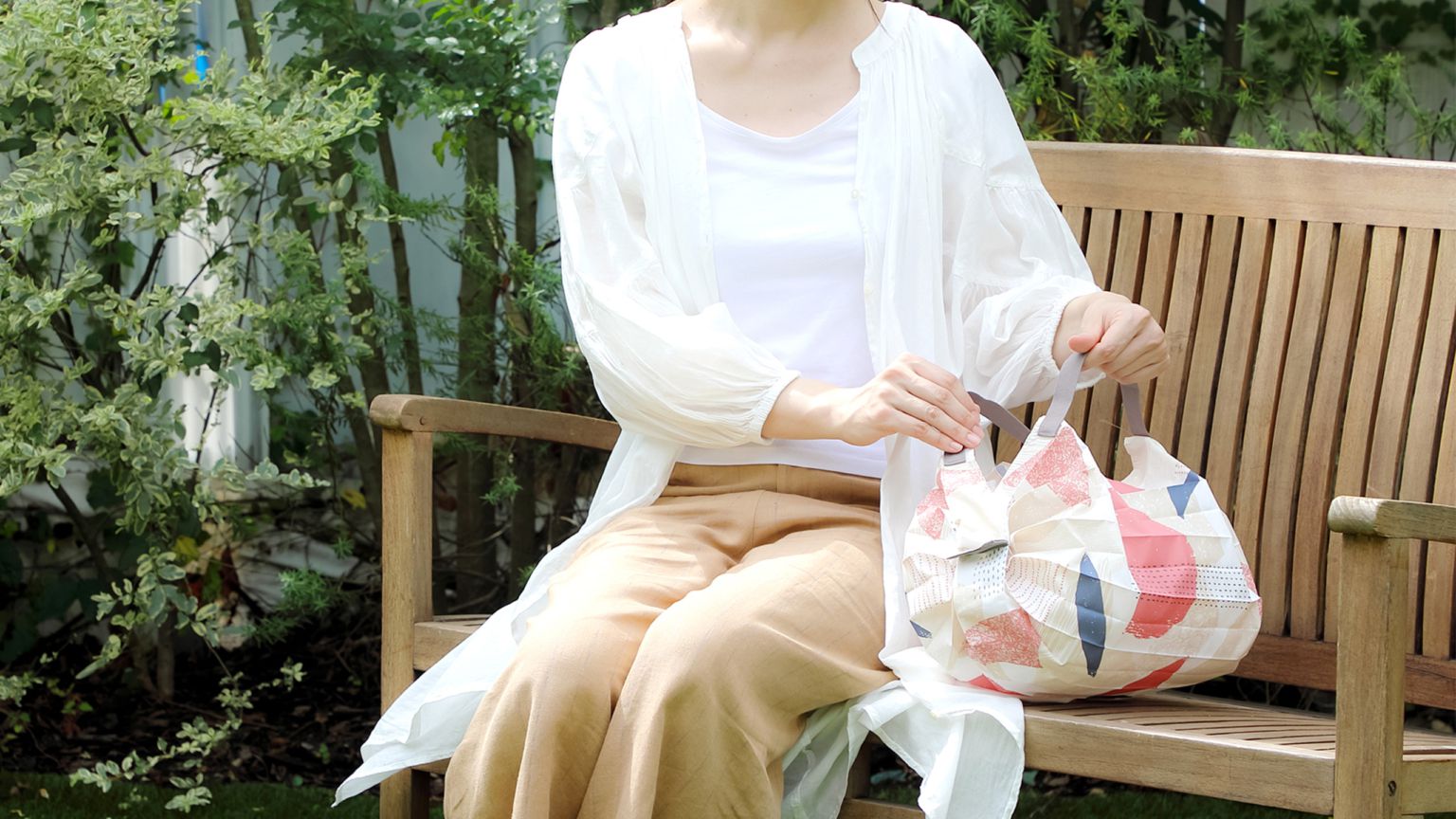 日本 MARNA - Shupatto 秒收摺疊購物袋-五週年限定升級款-浪漫幾何 (S(30x26cm))-耐重3kg / 7.5L