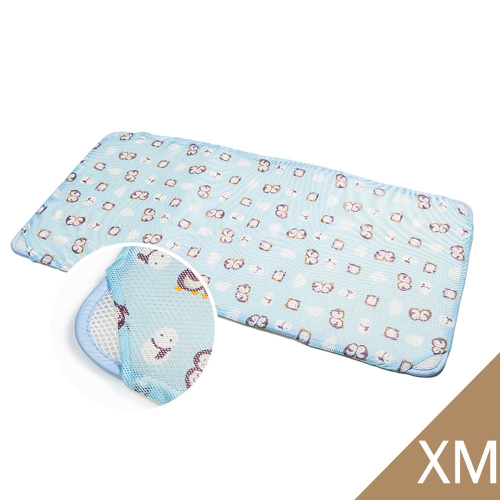 韓國 GIO Pillow - 智慧二合一有機棉超透氣排汗嬰兒床墊-親親企鵝 (XM號)