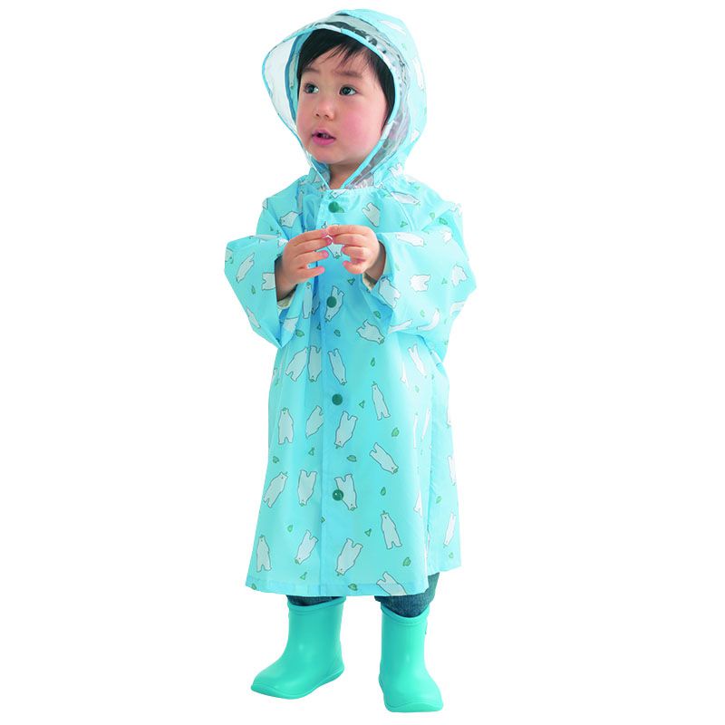 akachan honpo - 雨衣-白熊-淡藍色