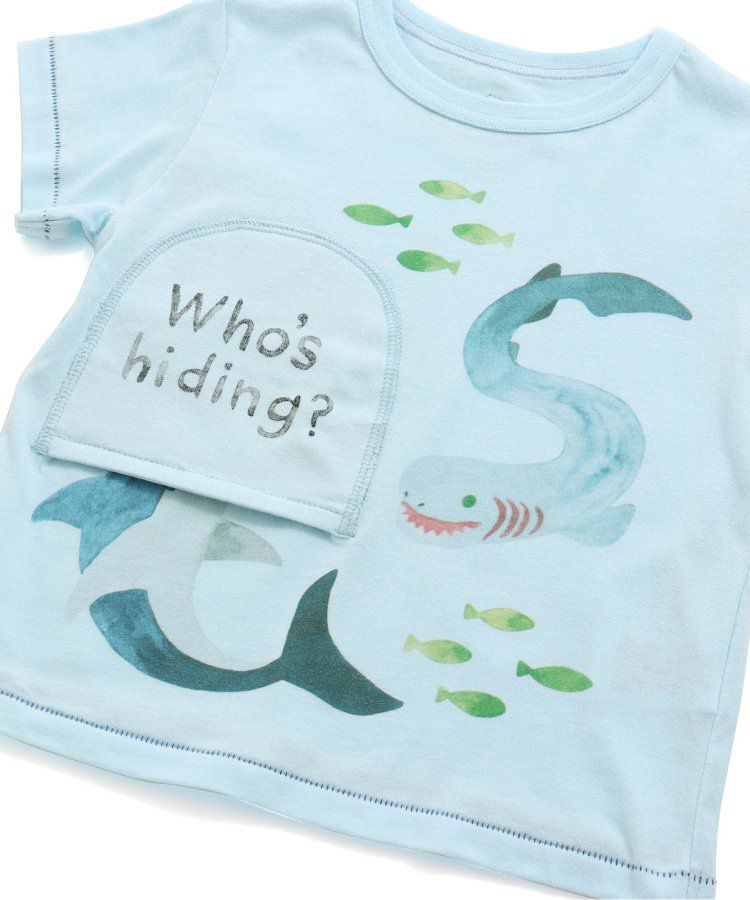 日本 BIT'Z - 收闔造型！動物躲貓貓短袖上衣-美洲獅-萊姆