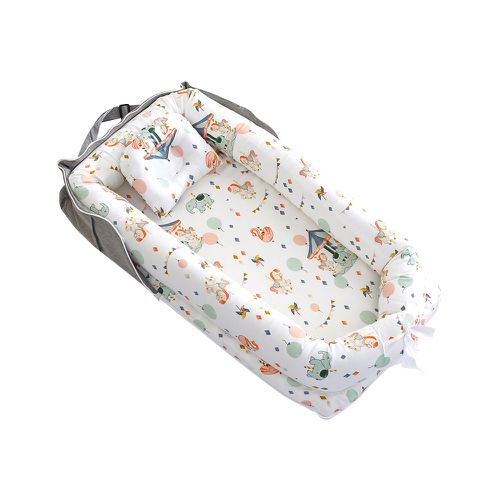 JoyNa - 攜帶式床中床旅行包 可折疊嬰兒床 便攜式睡窩-旋轉木馬