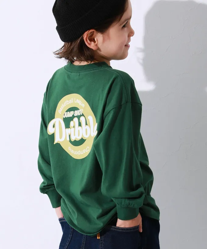 日本 devirock - 100%棉 定番印花寬版長袖上衣-遊戲機-炭黑