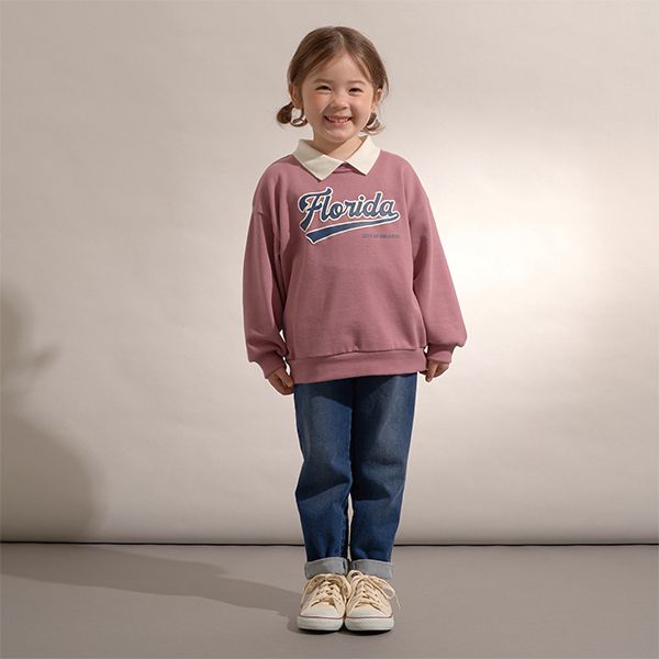 日本 b-ROOM - 氣質學院logo有領大學T-海軍藍