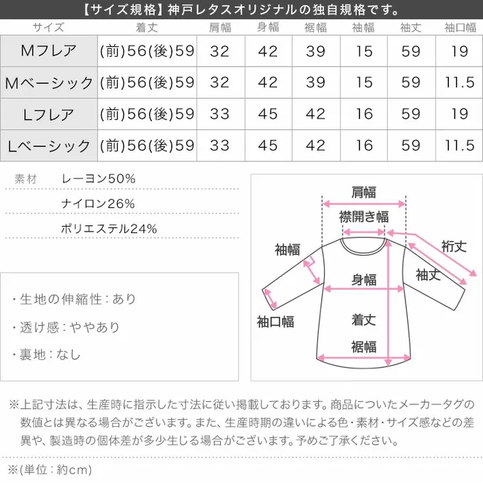 日本 Kobe Lettuce - 美型羅紋袖撞色針織上衣-(可選袖型)-米白