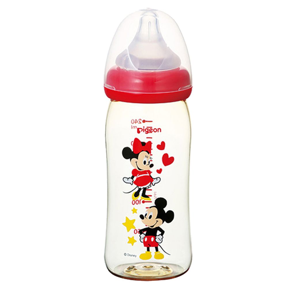 貝親 Pigeon - 迪士尼寬口PPSU奶瓶-米奇-紅色 (240ml)-M號奶嘴 3M以上