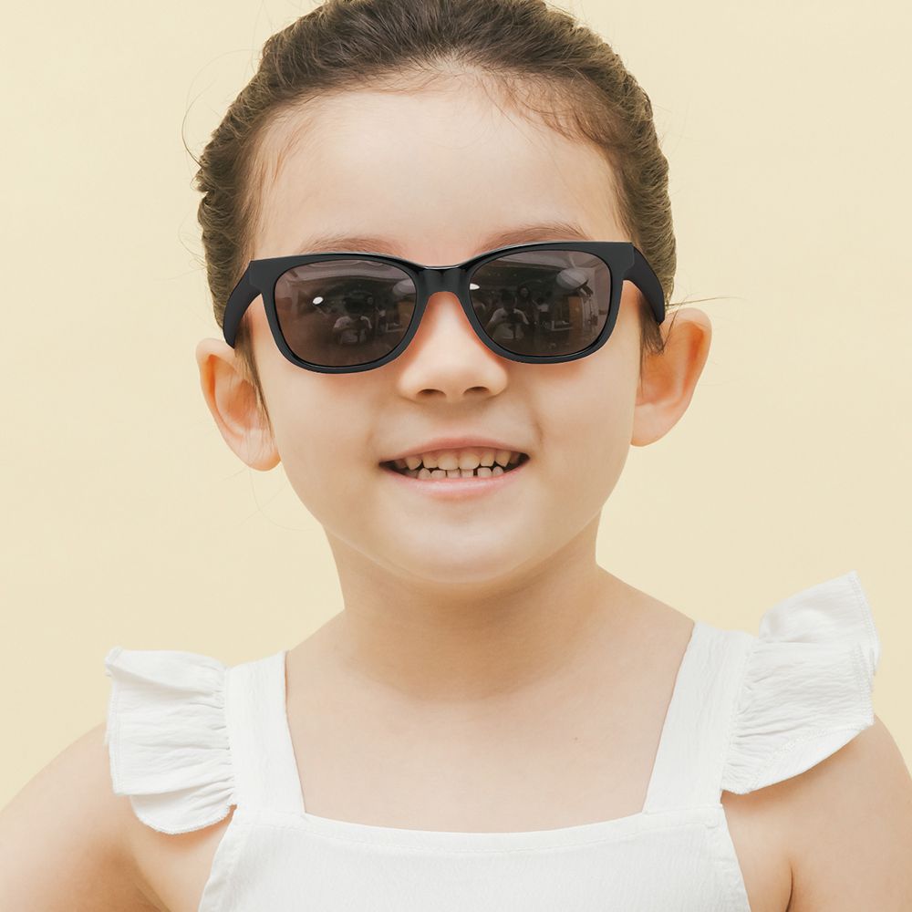 ALEGANT - 遊樂時尚兒童專用輕量矽膠彈性太陽眼鏡│UV400偏光墨鏡