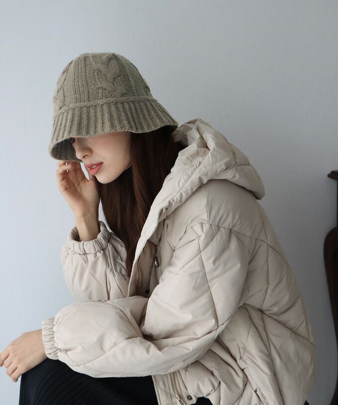 日本 BLUE EAST - 麻編編織鐘形帽-軍綠