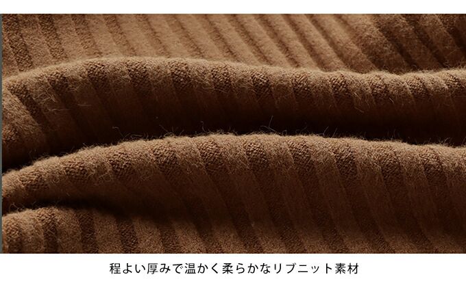 日本 BLUE EAST - 粗坑羅紋高領針織毛衣-咖啡