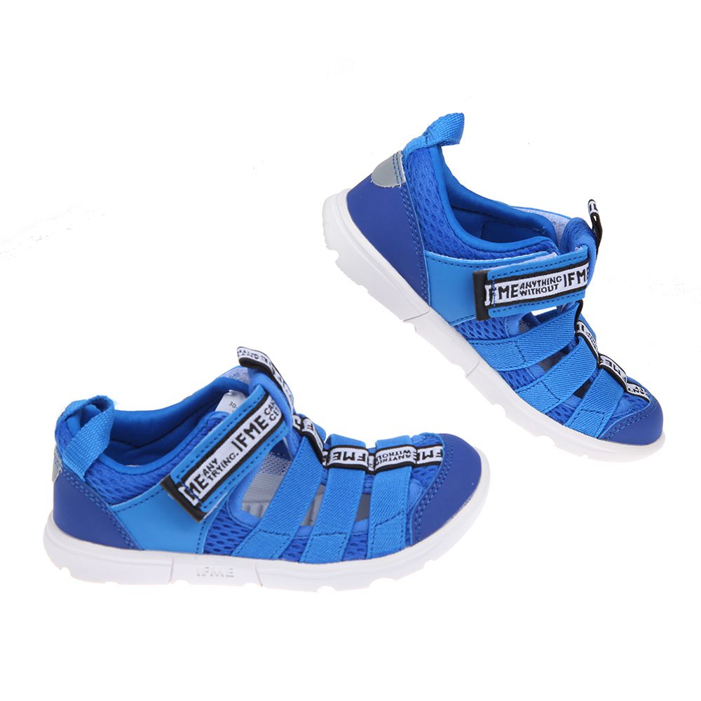 日本IFME - 元氣寶藍兒童機能水涼鞋-寶藍色
