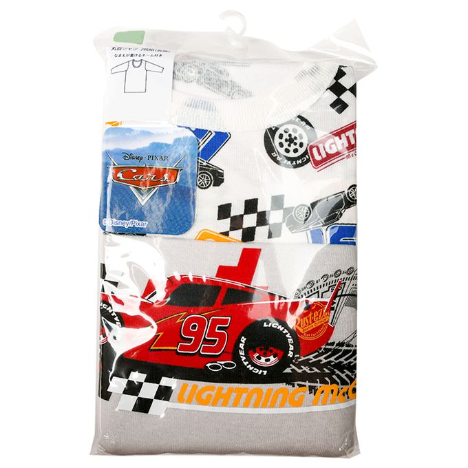 akachan honpo - 圓領長袖T恤2件組-汽車總動員-灰色