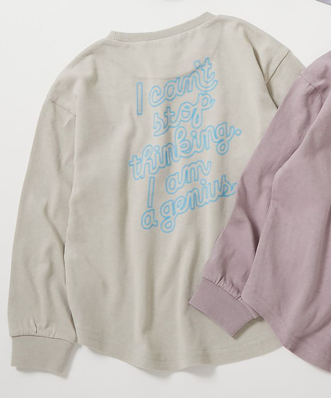 日本 devirock - 100%棉 女孩印花長袖上衣-鮮美櫻桃-白