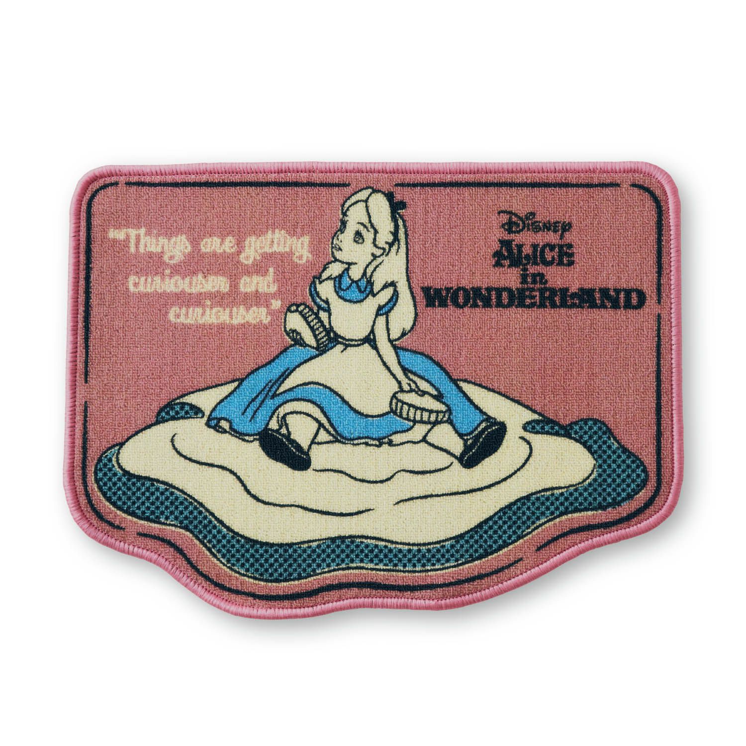 日本千趣會 - 迪士尼 復古造型腳踏墊-米奇米妮兜風-藍 (約44x60cm)