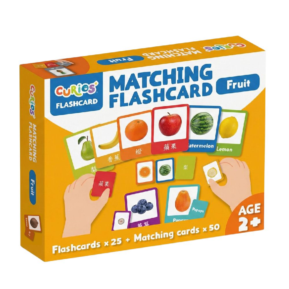 英文配對認知遊戲卡-認識水果