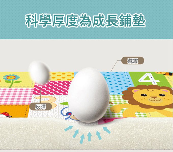 Vanibaby - XPE雙面折疊地墊/爬行地墊-動物森友 (180x100x1cm)