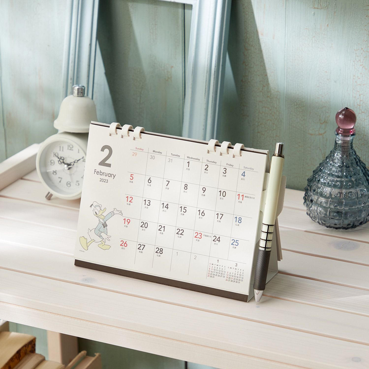 日本千趣會 - 迪士尼 2023三角桌曆/月曆-米奇 (13.8x18.2x1cm)