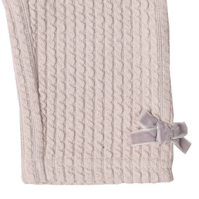 akachan honpo - 麻花針織合身褲-灰色