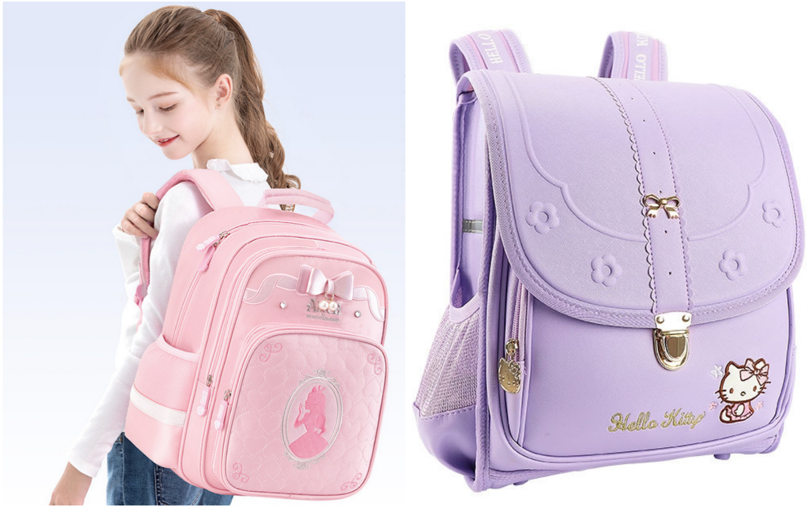 迪士尼減壓防水書包-害羞米妮-玫紅 (適合110-135cm)