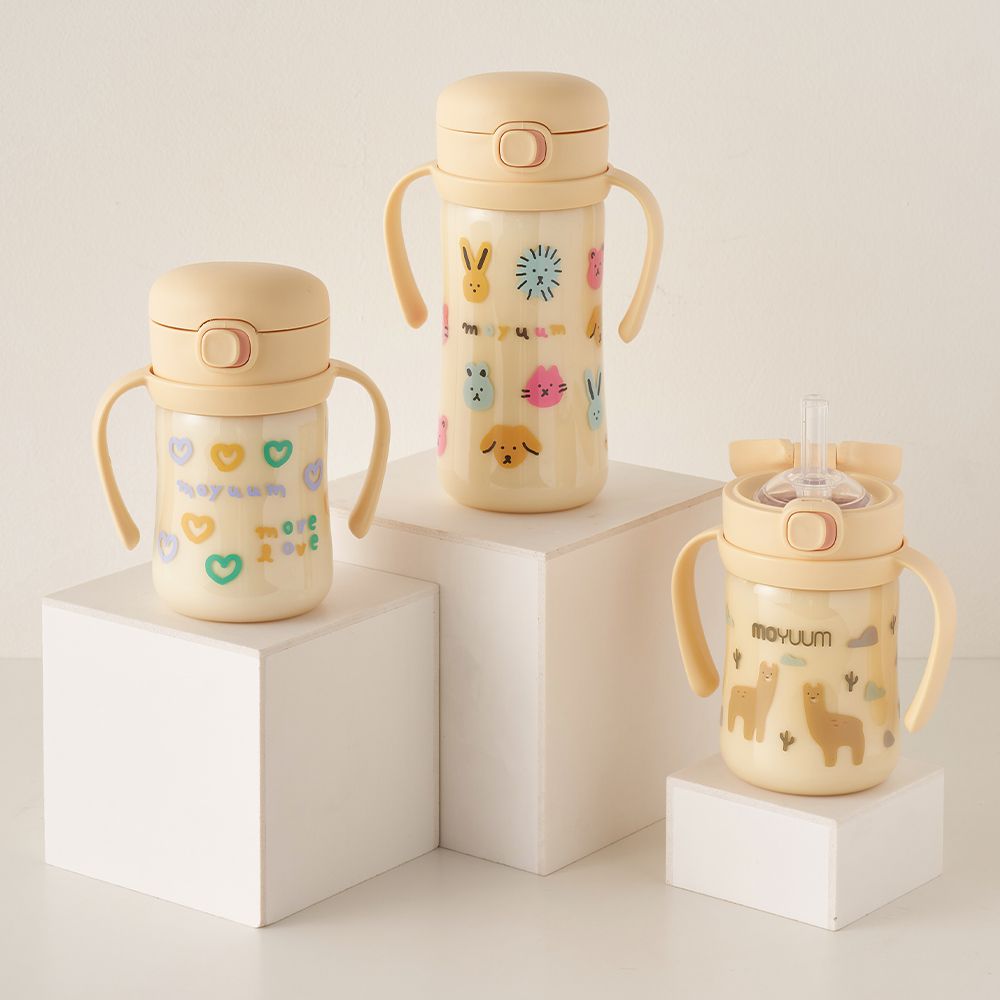 PPSU彈蓋吸管學飲水杯-動物萌友(SOOSOOJIN聯名款)-170ml