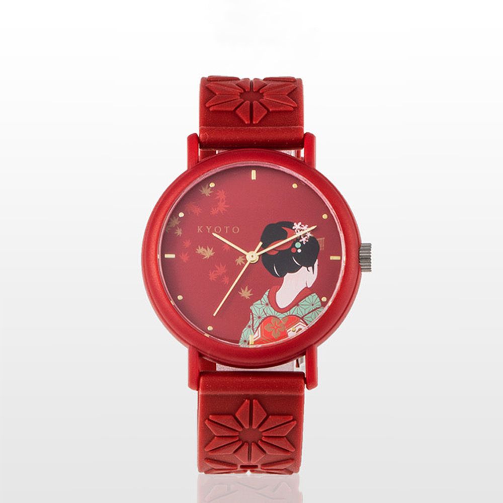 日本 MARUZEKI - KAORU 日本製香氛手錶(限定款)-藝妓回憶錄-紅-椿