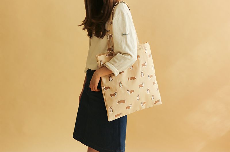 韓國製 - 牛津布環保袋/購物袋-花花世界 (41X43cm)